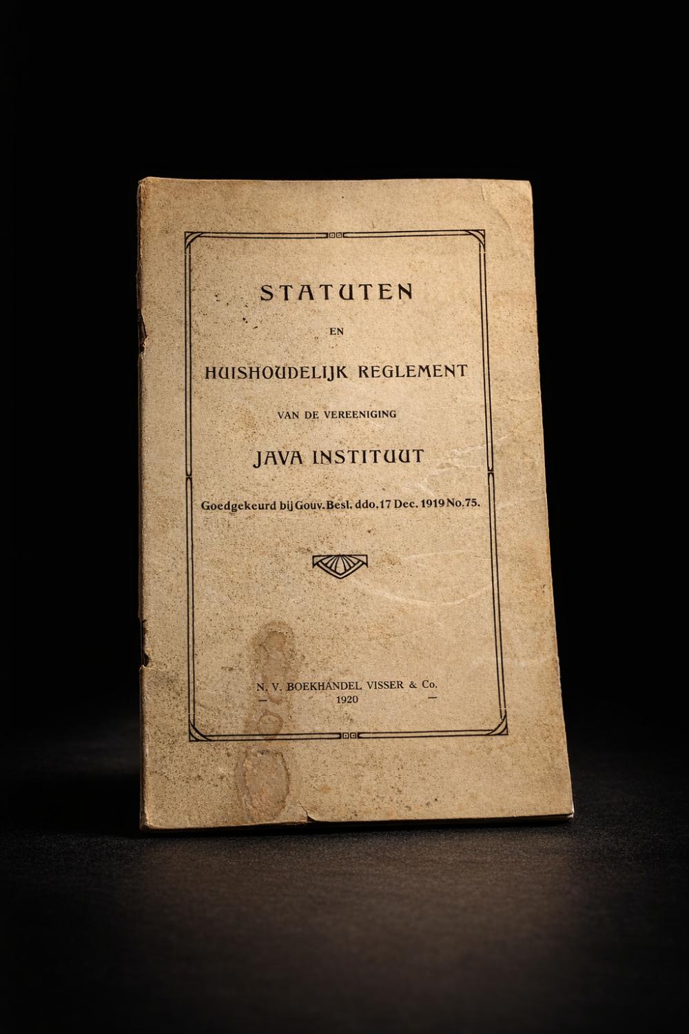 STATUTEN JAVA INSTITUUT 1920 - Dokumen Awal Kajian Budaya Nusantara